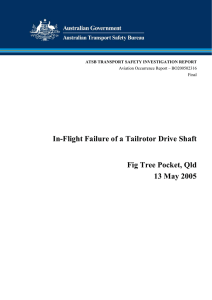 In-Flight Failure of a Tailrotor Drive Shaft