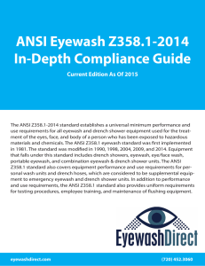 ANSI Eyewash Z358.1-2014 In
