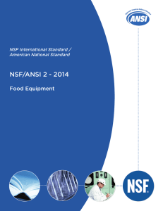 NSF/ANSI 2 - NSF International