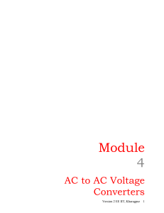 AC to AC voltage converters