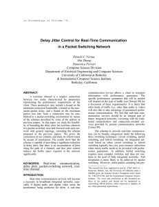 Delay Jitter Control for Real-Time Communication in a Packet