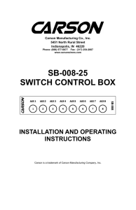 SB-008-25 SWITCH CONTROL BOX