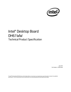 Intel® Desktop Board DH61WW Technical Product Specification