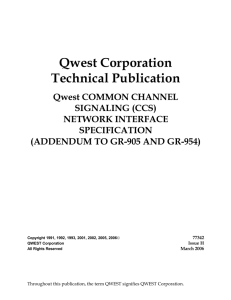 77342, Qwest Common Channel Signaling (CCS