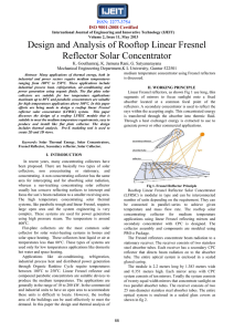 Design and Analysis of Rooftop Linear Fresnel Reflector Solar