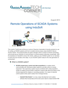 Remote Operations of SCADA Systems using InduSoft