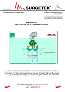 Explanation on Step Potentials due to a direct lightning strike