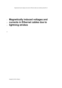 Magnetically induced voltages and currents in Ethernet cables due