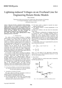 Lightning-Induced Voltages on Overhead Lines for Return-Stroke Models