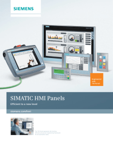 SIMATIC HMI Panels - Automation Technology