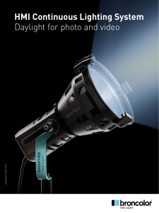 HMI Continuous Lighting System Daylight for photo and video