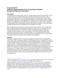 Generator Requirements at the Transmission Interface