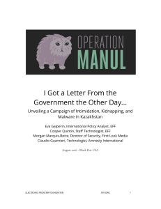 Operation Manul - Electronic Frontier Foundation