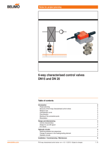 6-way characterised control valves DN15 and DN - Pelso
