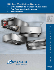 Kitchen Ventilation Systems - Hoods
