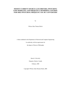 mosfet current source gate drivers, switching loss modeling and