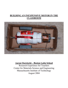 Building an Inexpensive Motor in the Classroom