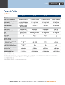 Coaxial Cable - Lake Shore Cryotronics, Inc.