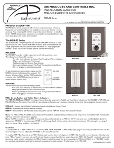 Installation Guide  - Air Products and Controls