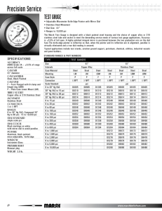 tESt GauGE - Marsh Bellofram