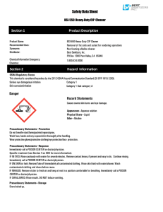 Safety Data Sheet Danger Hazard Statements Section 1 Product