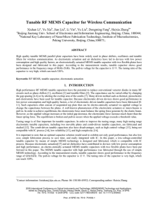 Tunable RF MEMS capacitor for wireless communication (PDF