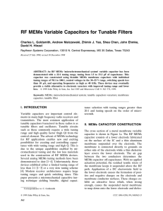 RF MEMs Variable Capacitors for Tunable Filters