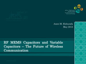 RF MEMS Capacitors and Variable Capacitors – The Future of