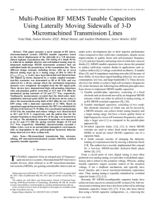 Multi-Position RF MEMS Tunable Capacitors Using Laterally Moving