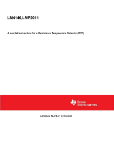 A precision interface for a Resistance Temperature Detector (RTD)