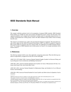Style manual - IEEE Standards Working Group Areas