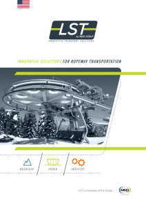 InnovatIve solutIons for ropeway transportatIon