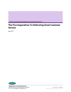 The Five Imperatives To Delivering Great Customer Service