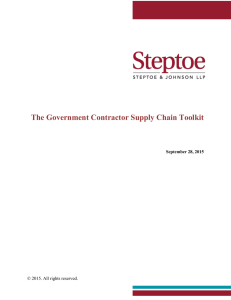 The Government Contractor Supply Chain Toolkit