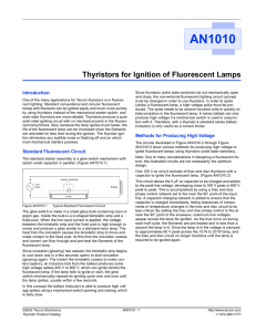 Thyristors for Ignition of Fluorescent Lamps