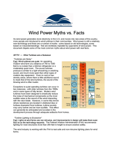 Wind Power Myths vs - Pennsylvania Wind Working Group