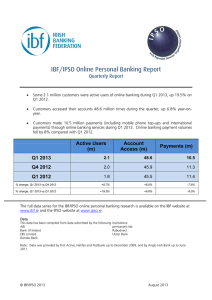 IBF/IPSO Online Personal Banking Report
