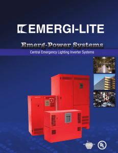 Central Emergency Lighting Inverter Systems - Emergi-Lite