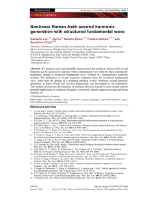 Nonlinear Raman-Nath second harmonic generation with structured