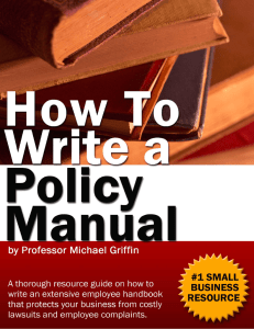 How to Develop a Policy Manual