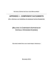 appendix 1 - component datasheets - National Centre for Cold