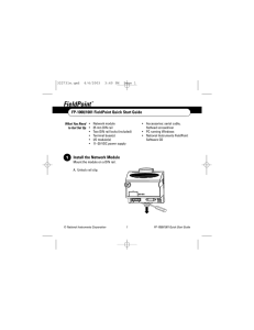 FP-1000/1001 FieldPoint Quick Start Guide
