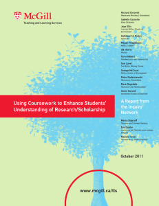 Using Coursework to Enhance Students` Understanding of Research