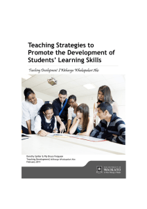 Teaching Strategies to Promote the Development of Students