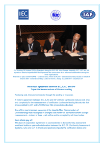 Press release - IEC - ILAC