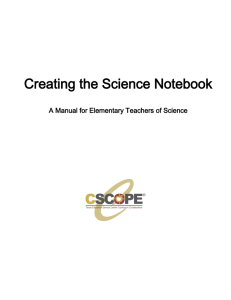CSCOPE Science Notebook