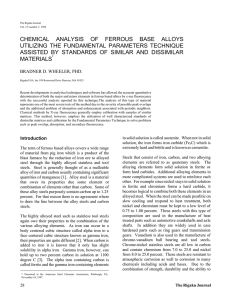 Chemical Analysis of Ferrous Base Alloys