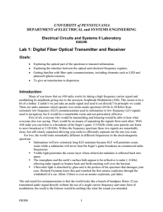 Lab 1: Digital Fiber Optical Transmitter and Receiver