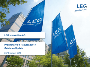Preliminary FY Results 2014 / Guidance Update LEG Immobilien AG