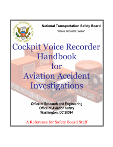 Cockpit Voice Recorder Handbook